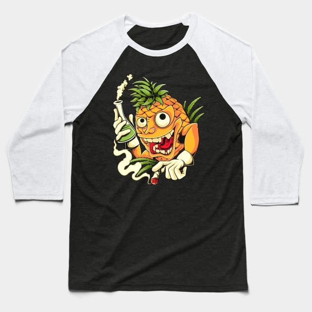 Golden Delight: Pineapple Harvest Baseball T-Shirt by gopali